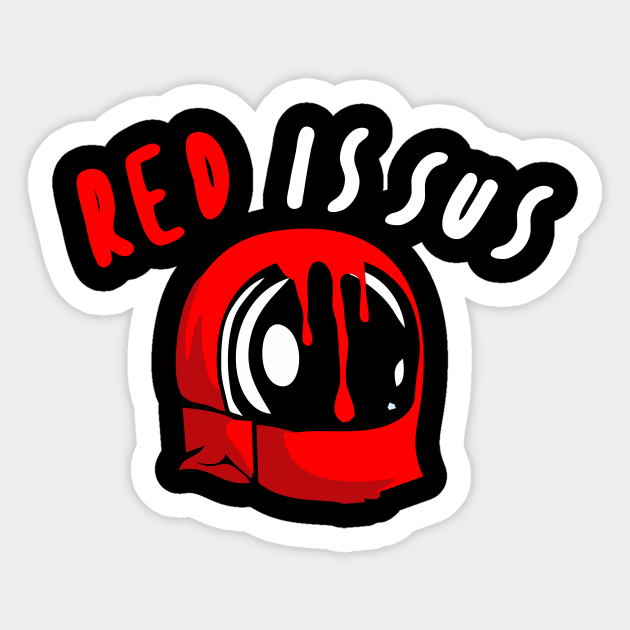 Red Sus Among Us Game Sticker TeePublic